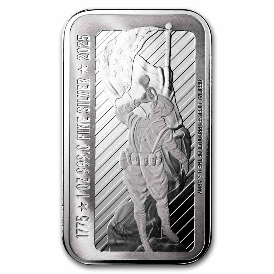 1 oz Silver Colorized Bar - U.S. Army 250th Anniversary (TEP) | eBay